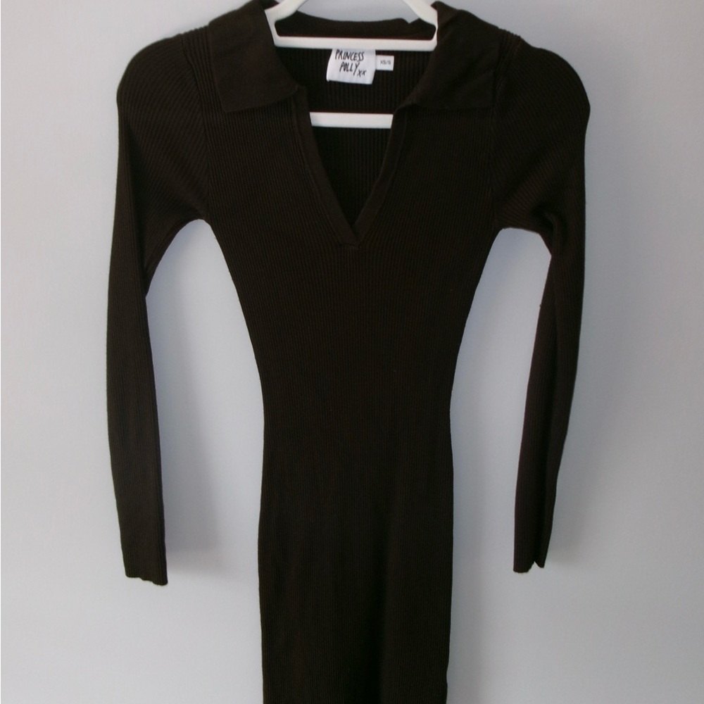 Princess Polly Chocolate Brown Knit Bodycon Dress - so so cute for fall! 🤎